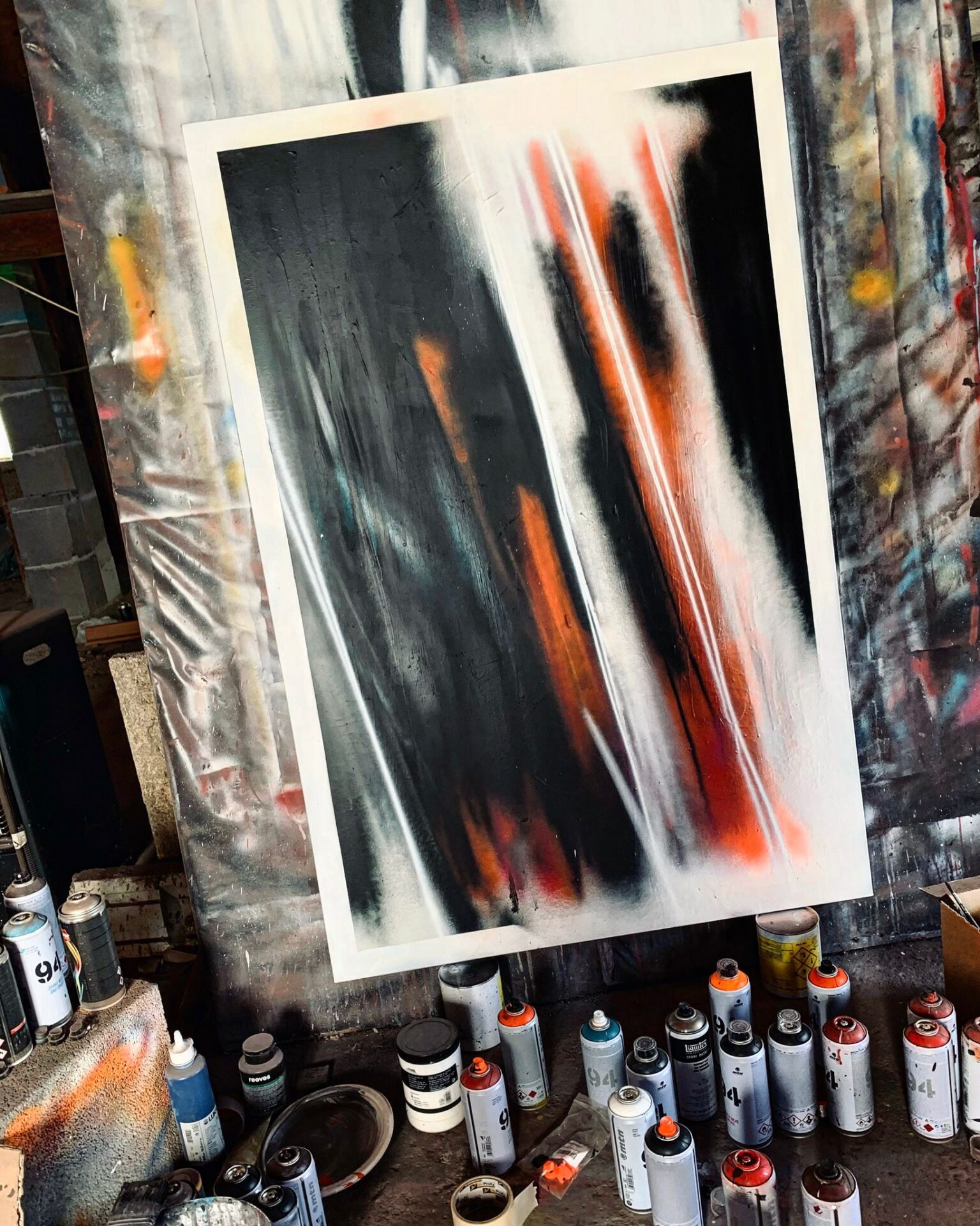 NEW YORK SUNSET, 2021, mixed media on canvas, 100x150 cm