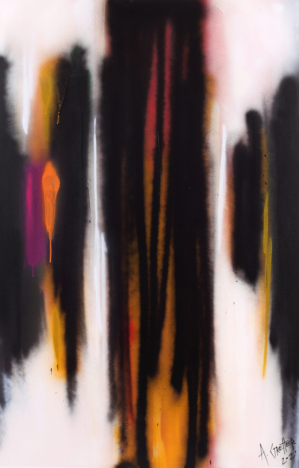 TRIBALE, 2021, mixed media on canvas, 100x150 cm