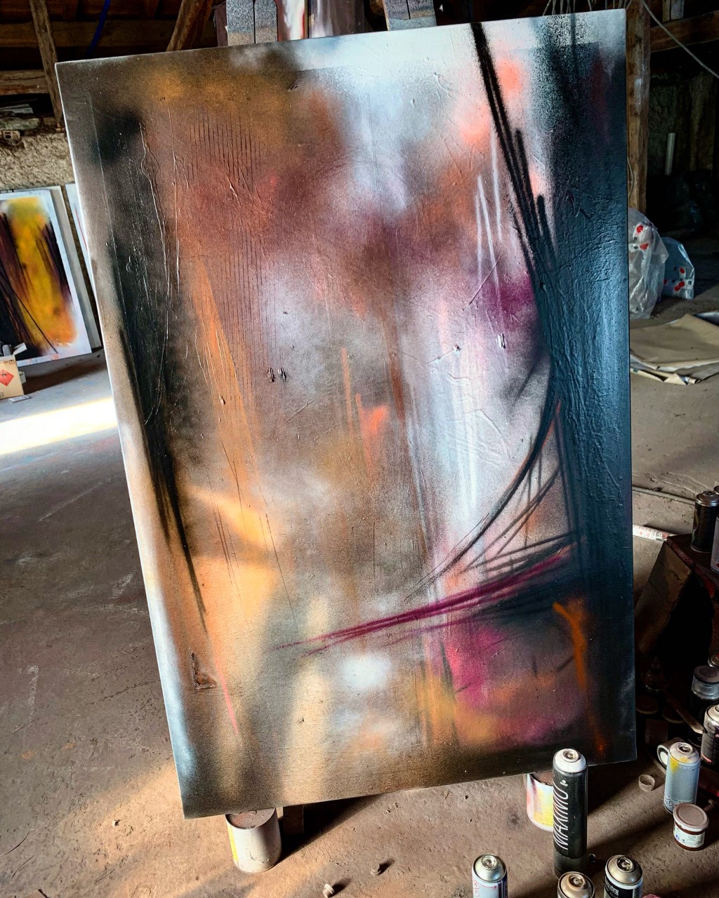 BRROKLYN SIDE, 2022, mixed media on canvas, 100x150 cm